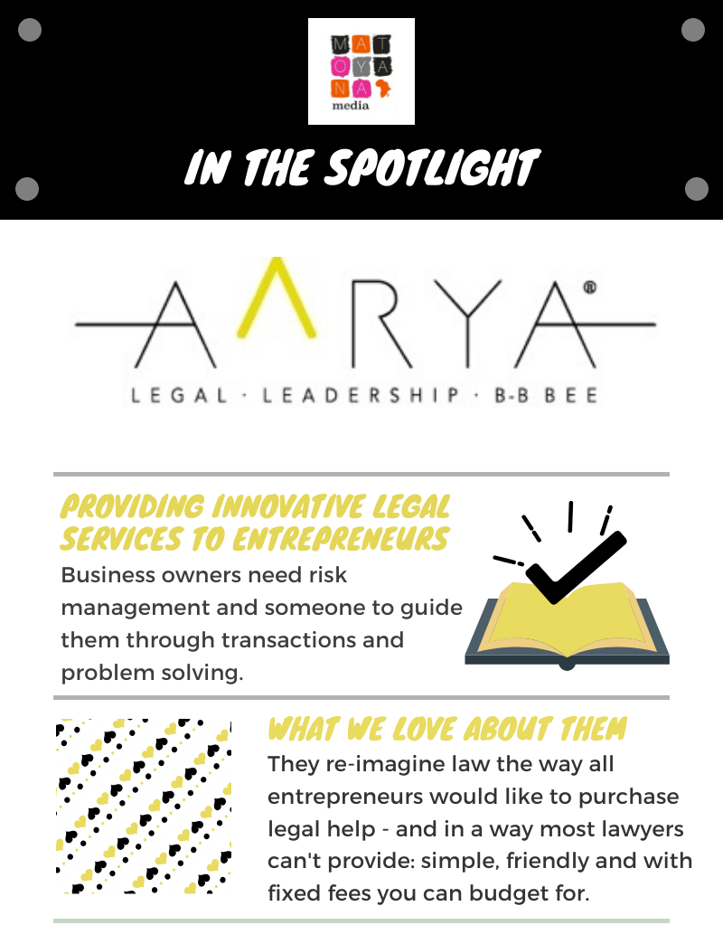 In The Spotlight with Maushami Chetty, CEO of Aarya Legal – Matoyana ...